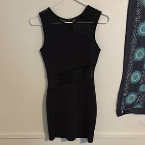 Topshop Black Sheath Mini Cocktail Dress